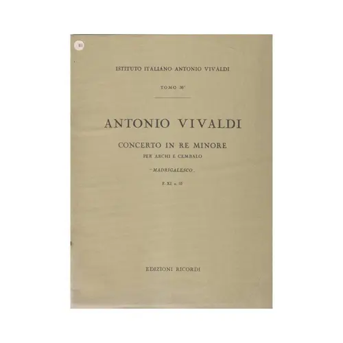 Concerto In Re Min. - F.Ix N.10  (Tomo 36)  ( regente )