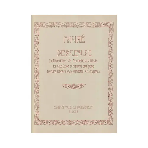 Berceuse Fur Flote Und Klavier