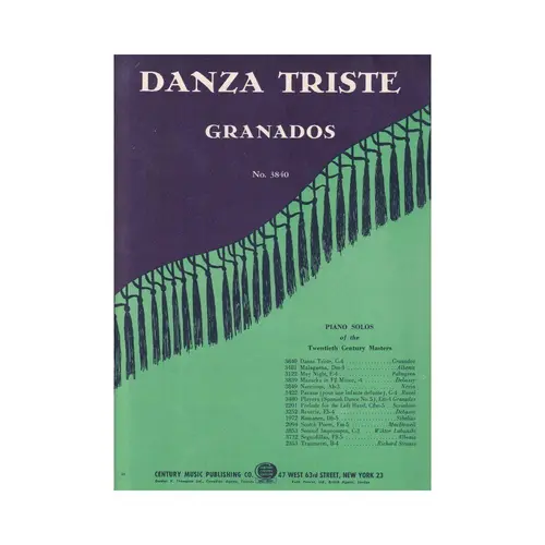 Danza Triste para piano (Edição Antiga)
