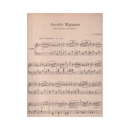 Gavotte Mignonne(Des Petits Concours)