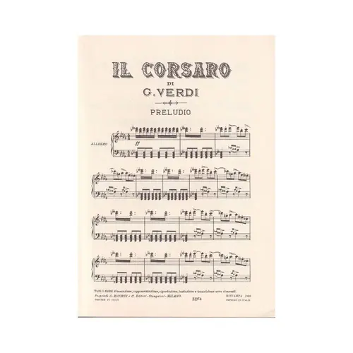 Il Corsaro - Vocal Score