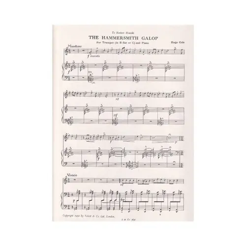The Hammersmith Galop for trumpet and piano