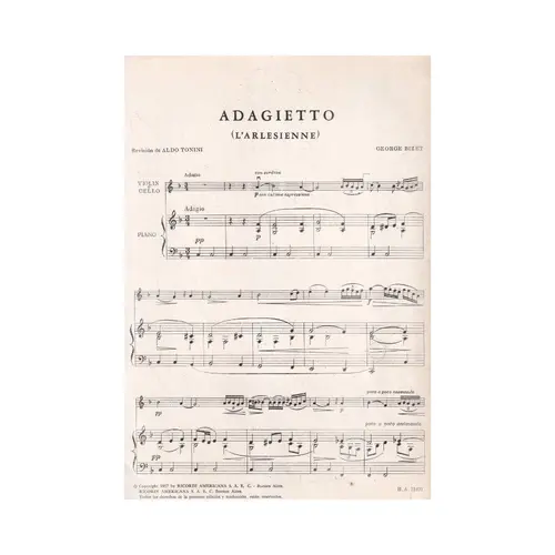 Adagietto Para Violin  (Edição Antiga)