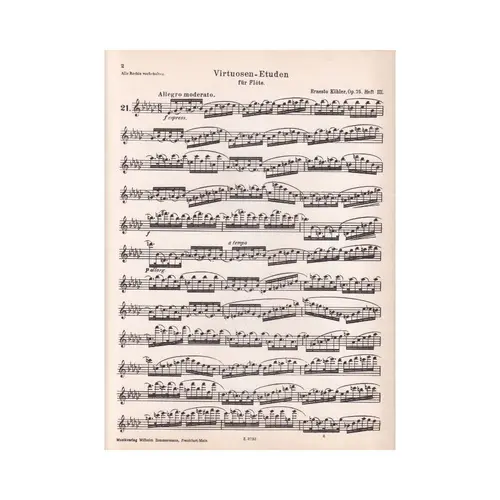 30 Virtuosen Etuden Fur Flote - Op.75 Vol.3  (Edição Antiga)