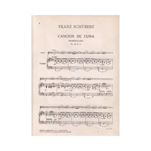 Cancion De Cuna Op.98 N.2