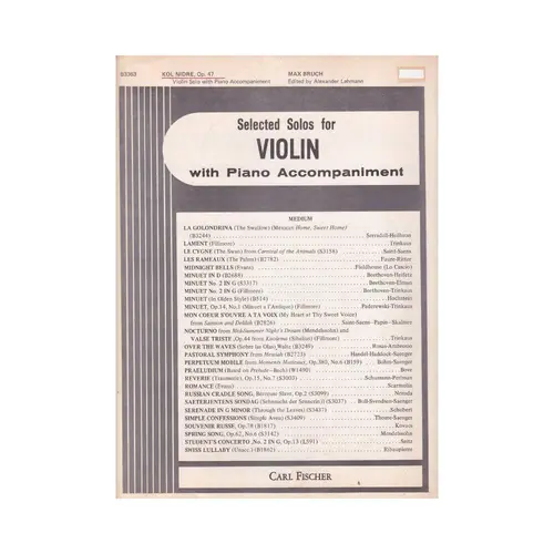 Kol Nidre Op.47 - Violino