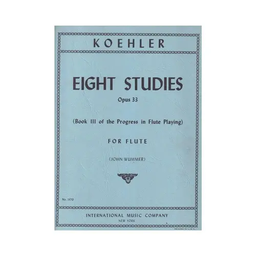 Eight Studies For Flute - Op.33