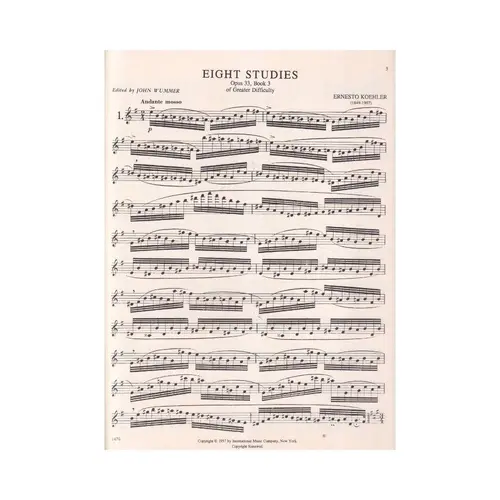 Eight Studies For Flute - Op.33