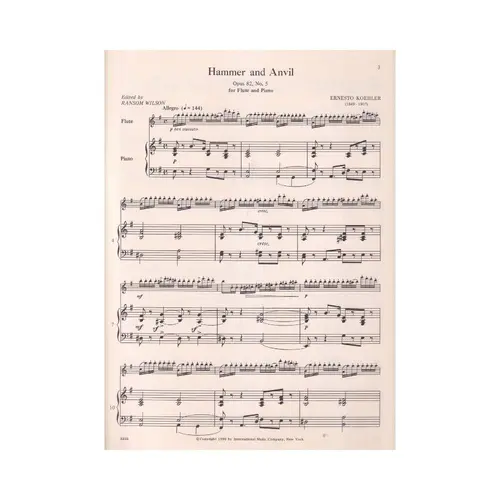 Hammer And Anvil For Flute - Op.82 N.5