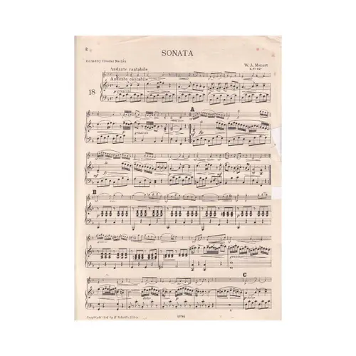 Sonata N.18 (F maior KV 547) e 19 C Major For Violin - KV 404