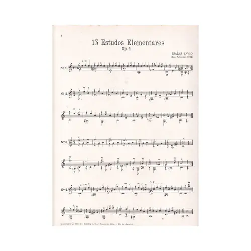 13 Estudos Elementares - Op.4