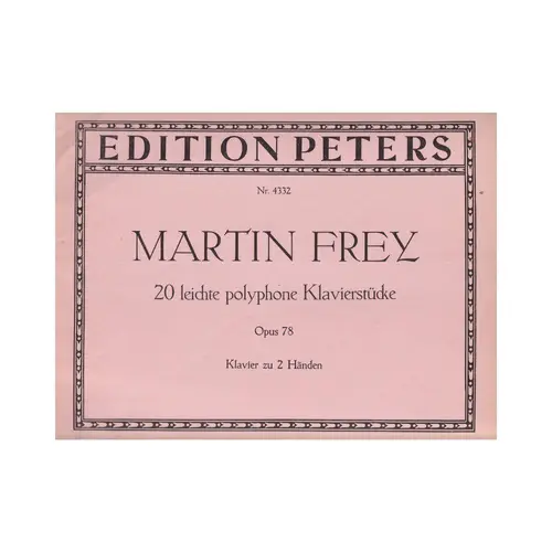 20 leichte polyphone klavierstucke op.78