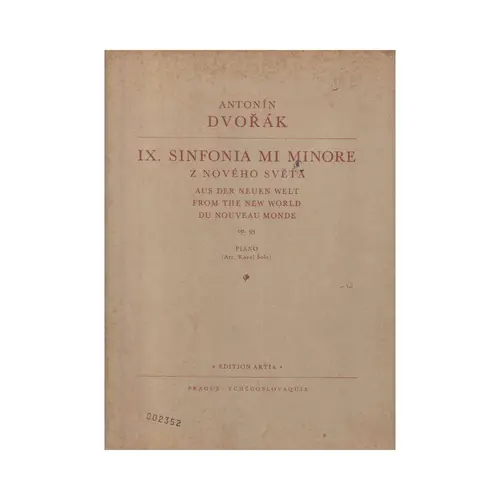 Ix Sinfonia mi Minore Z Nového Sveta op.95