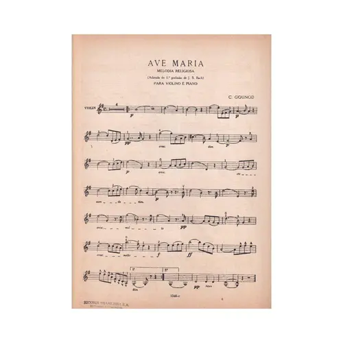 Ave Maria - Violino E Piano  (Edição Antiga)