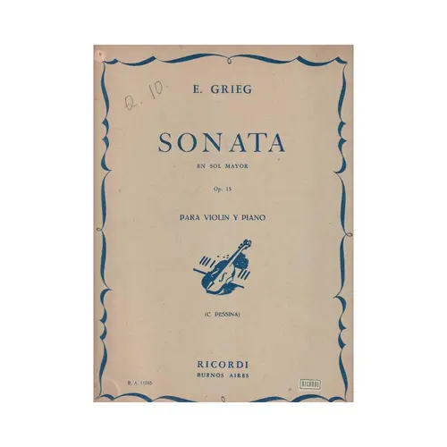 Sonata En Sol Mayor - Op.13  (Edição Antiga)