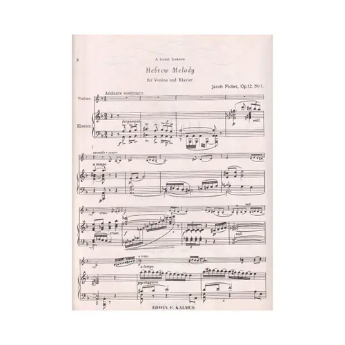 Hebrew Melody-Op.12 N.1