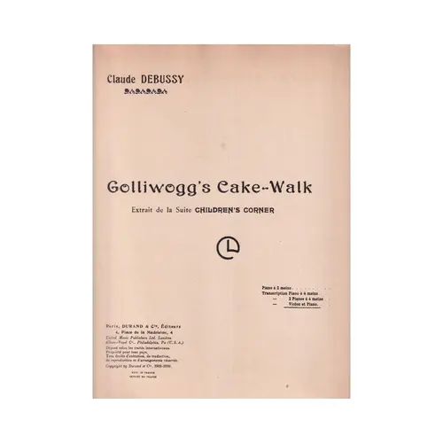 Golliwogg`S Cake-Walk  - Violino  (Edição Antiga)