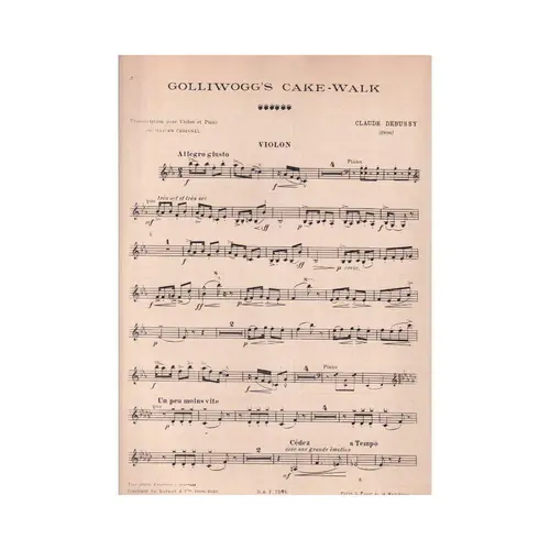 Golliwogg`S Cake-Walk  - Violino  (Edição Antiga)