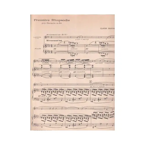 Premiere Rhapsodie Pour Orchestre (Clarineta)