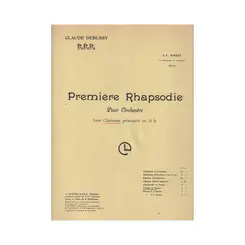 Premiere Rhapsodie Pour Orchestre (Clarineta)