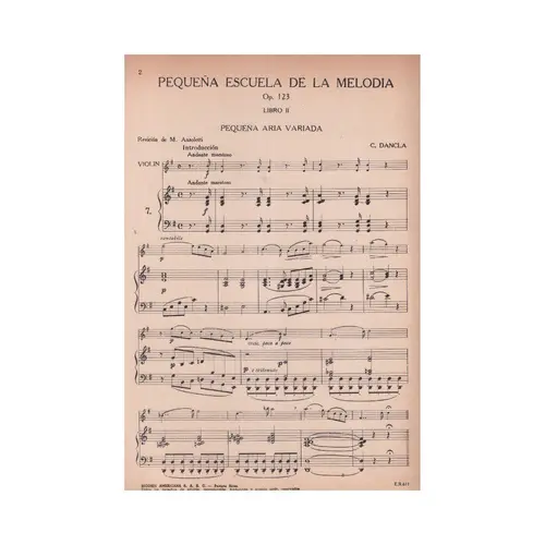 Pequena Escuela ..Op. 123 Vol.2  (Edição Antiga)