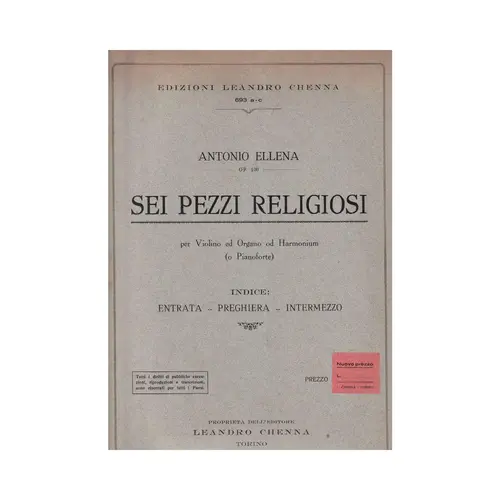 Sei Pezzi Religiosi - Op.100  (Edição Antiga)