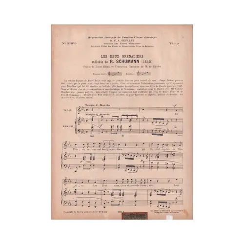 Le Chant Classique N°573 - Les deux grenadiers