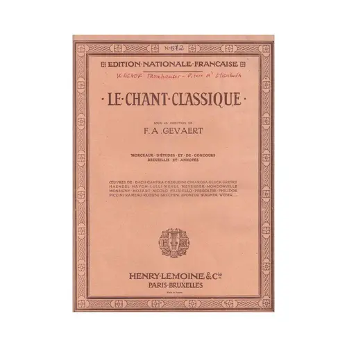 Le Chant Classique N°572 - Priere d'Elisabeth