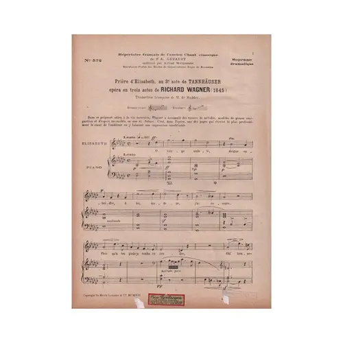 Le Chant Classique N°572 - Priere d'Elisabeth