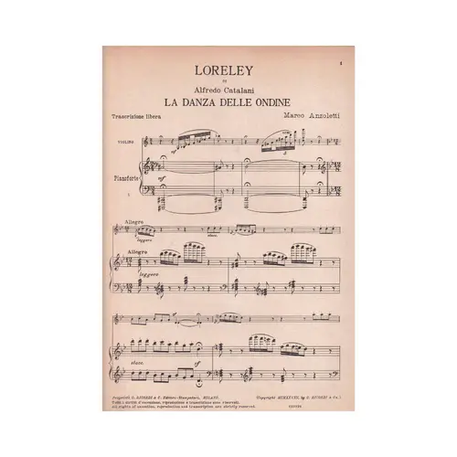 Loreley - La Danza Delle Ondine  (Edição Antiga)