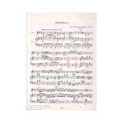 Sonate Op.69 N.1 E 2