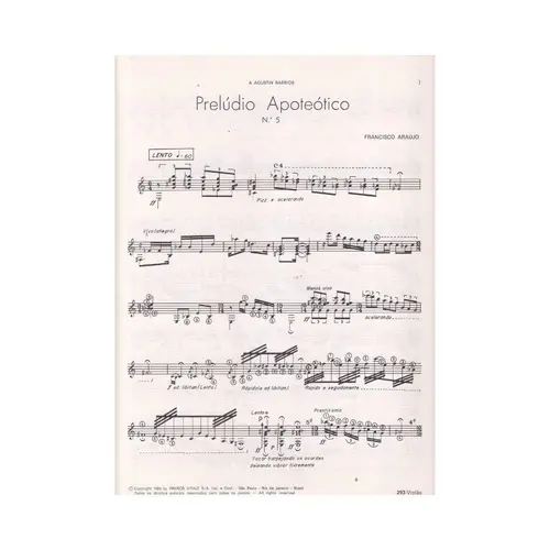 Preludio Apoteotico N.5 para violao
