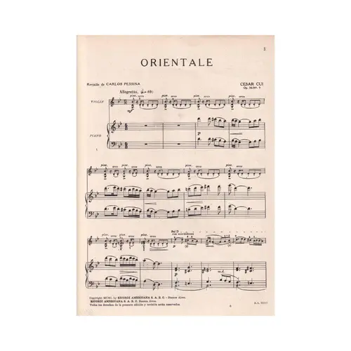 Orientale Op.50 N.9