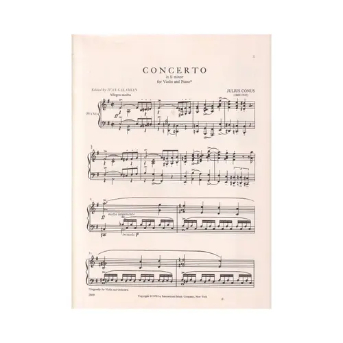 Concerto In E Minor For Violin