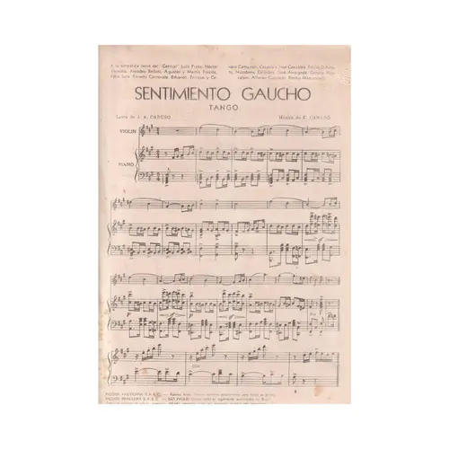 Sentimiento Gaucho - Tango  (Edição Antiga)