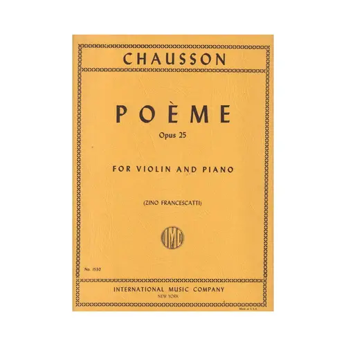 Poeme For Violin - Op.25