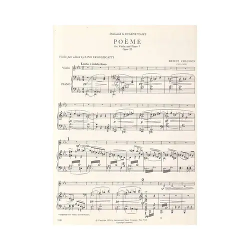 Poeme For Violin - Op.25