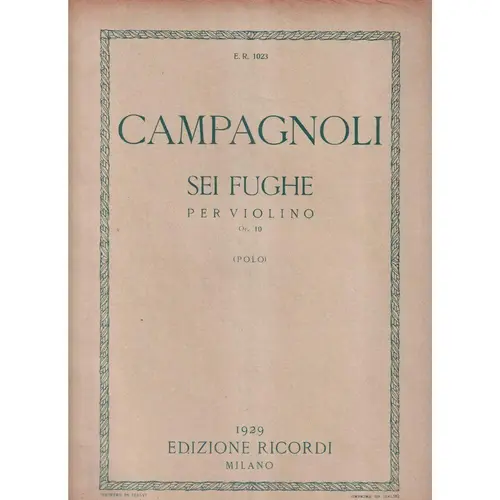 Sei Fughe - Op.  10
