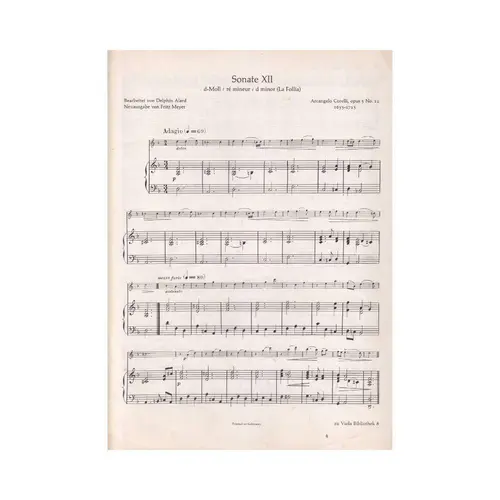 Sonate Xii D Moll - Op.5 N.12  (La Follia)