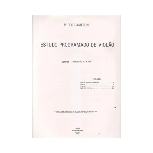 Estudo Programado De Violão - Vol.1 - Exemplar Antigo