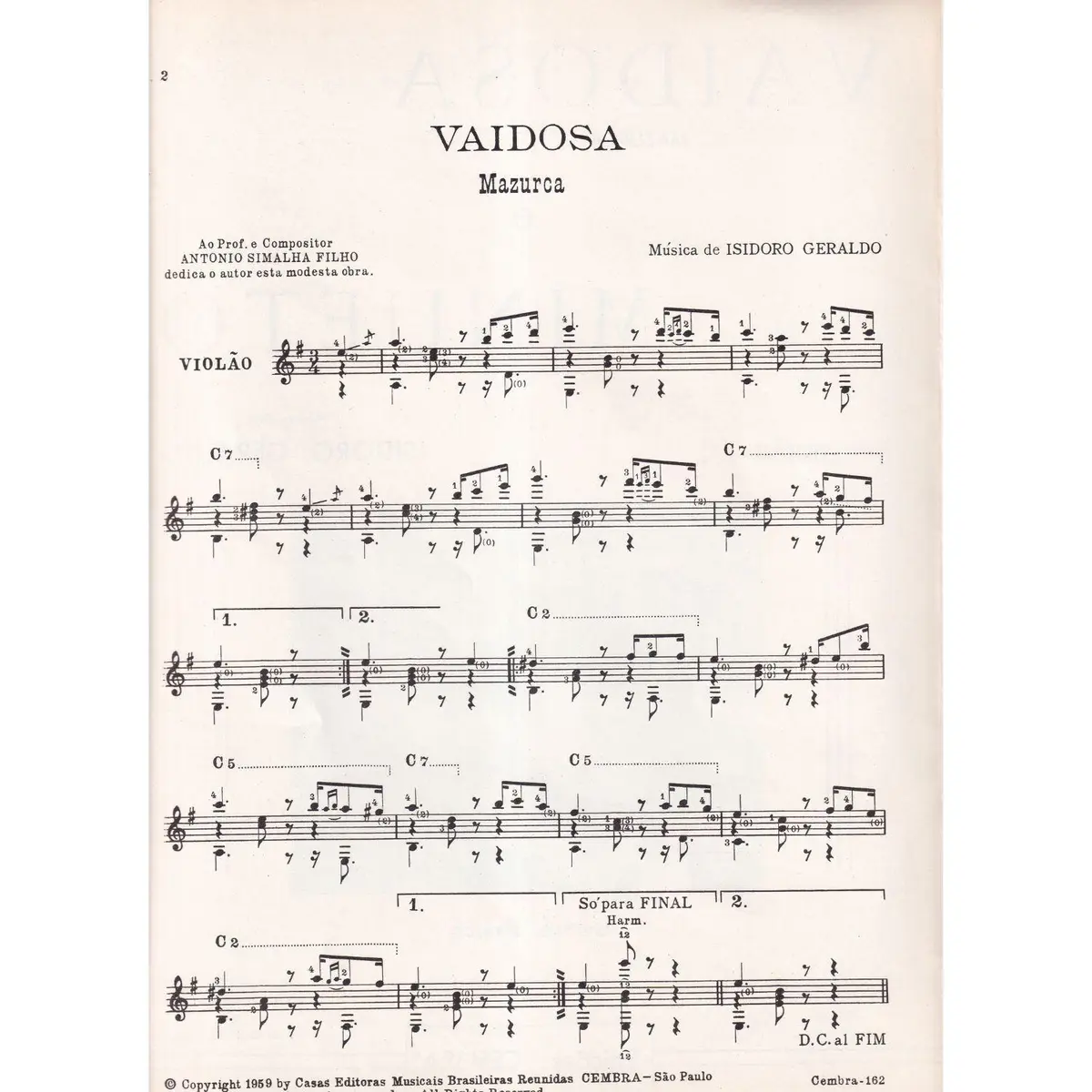 Vaidosa - Mazurca / Minueto