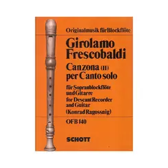 Canzona (II) Per Canto Solo Fur Sopranblockflote und guitarre