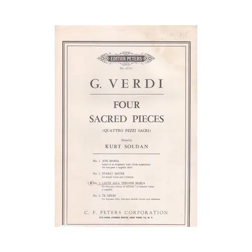 Four sacred pieces no.3 - laudi alla vergine maria