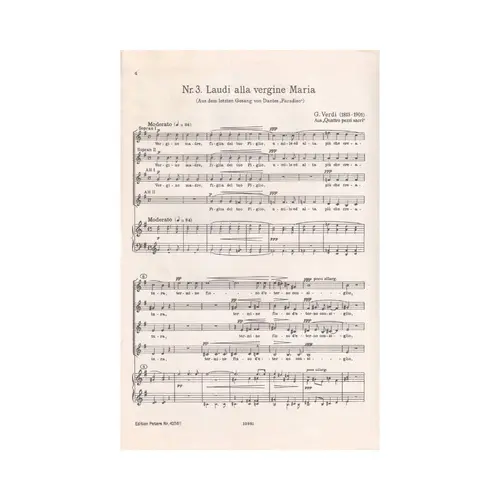 Four sacred pieces no.3 - laudi alla vergine maria