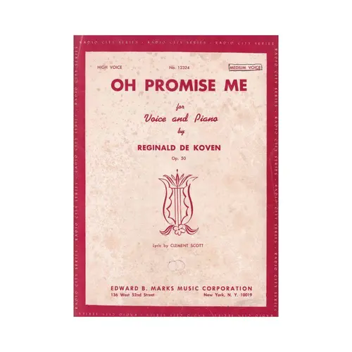 Oh promise me - medium voice