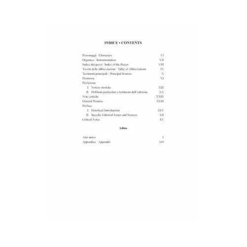 Adina - Vocal Score