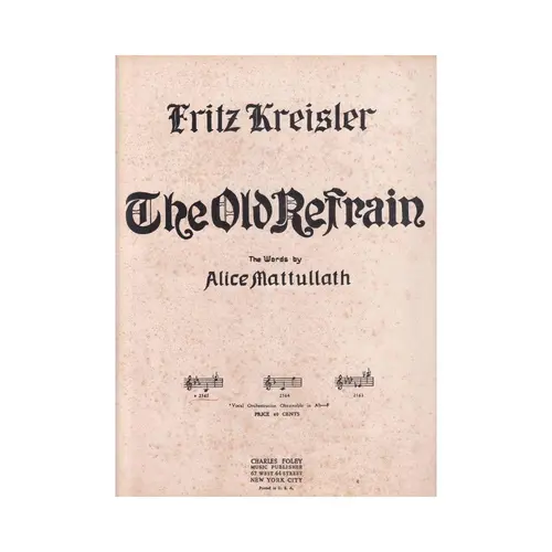 The old refrain - low voice