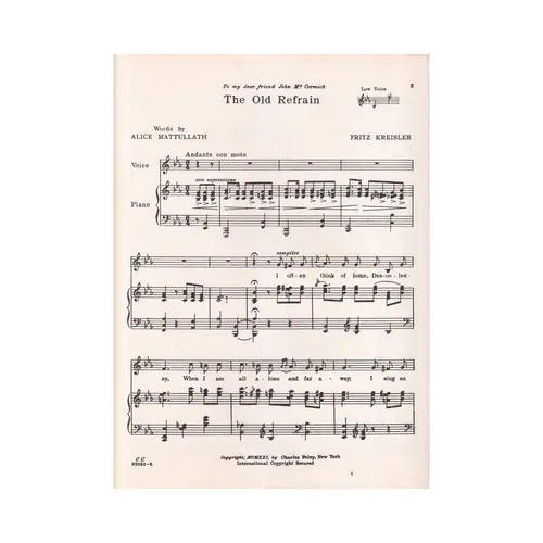The old refrain - low voice