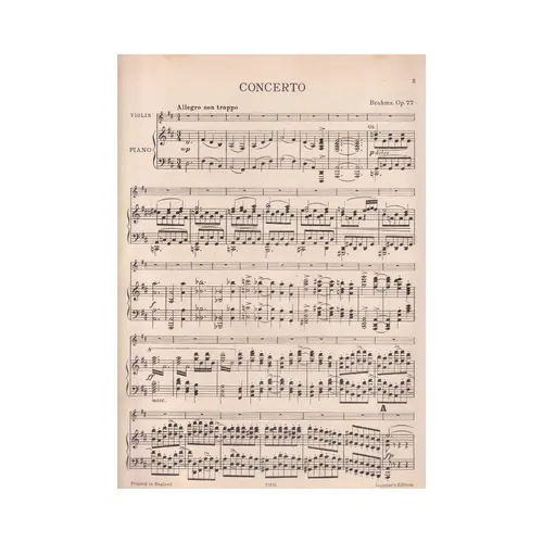 Concerto In D - Op.77  (Edição Antiga)