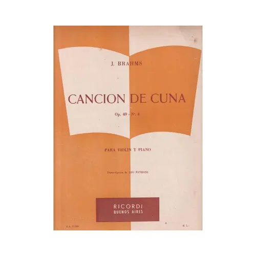 Cancion De Cuna - Op.49 N.4  (Edição Antiga)